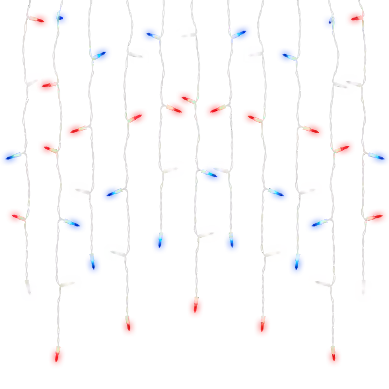 100Ct M5 Commercial LED Icicle Lights, 7FT Waterproof