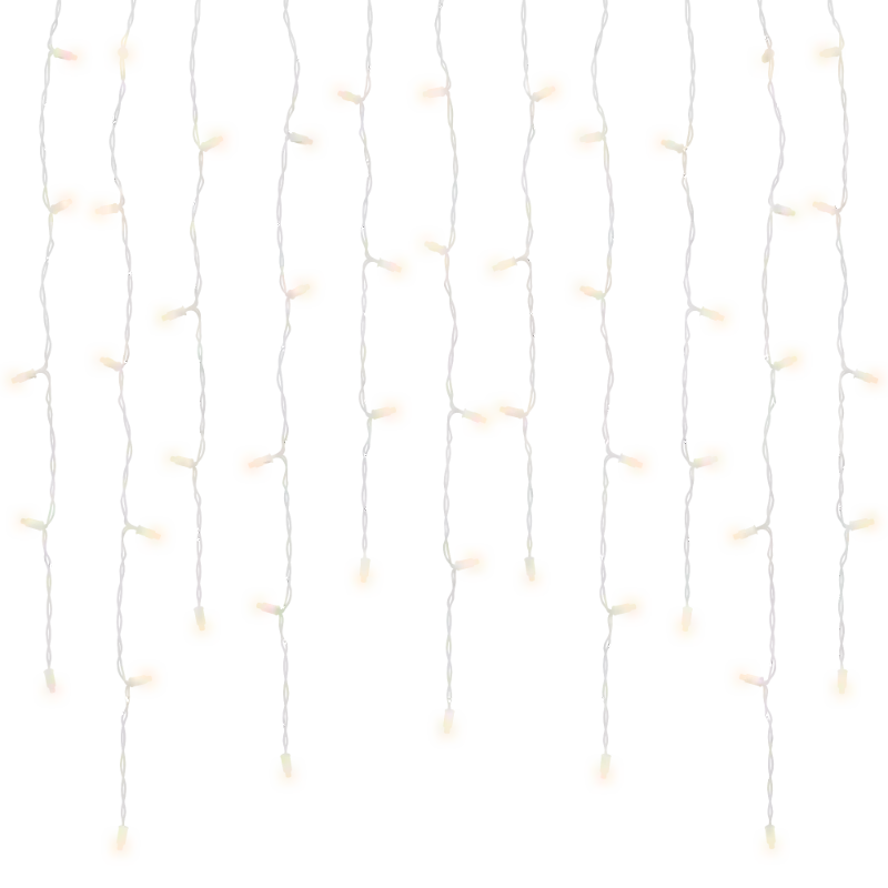 70Ct Soft Glow 5MM Mini LED Icicle Lights, 7FT Waterproof