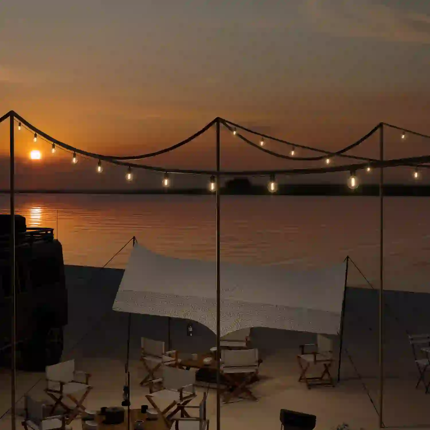 G40 LED Patio String Lights for Backyard Garden Decor Function