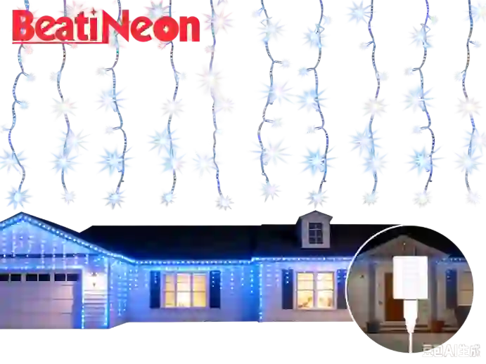 LED Curtain Lights for Christmas Home Indoor Window Décor