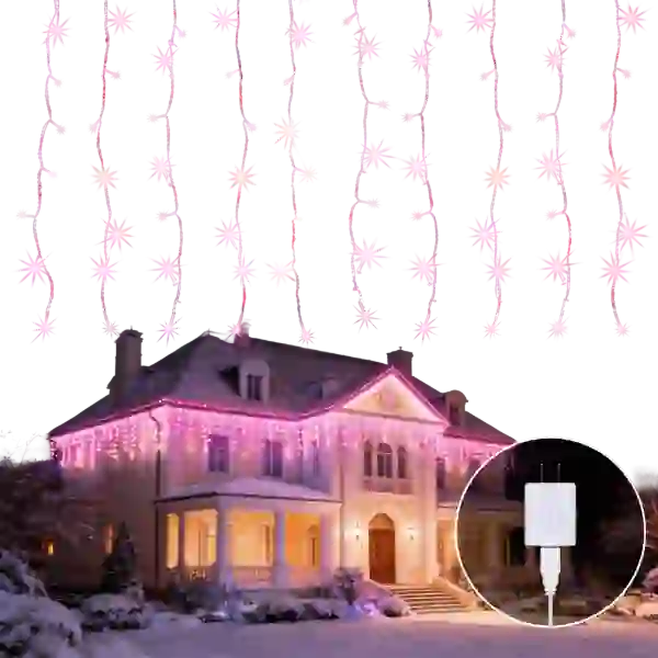 LED Curtain Lights for Christmas Home Indoor Window Décor