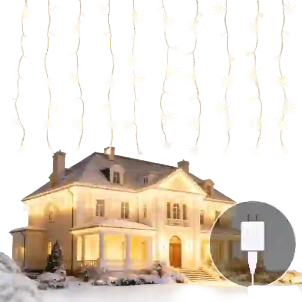 LED Curtain Lights for Christmas Home Indoor Window Décor