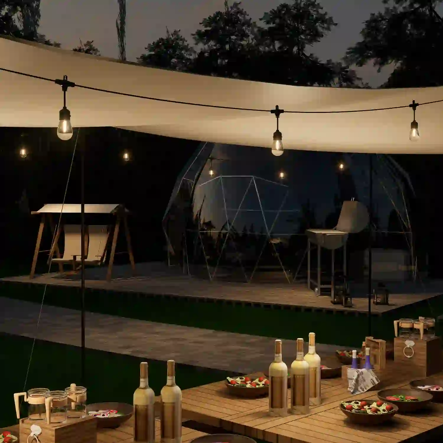 S14 LED Patio String Lights for Outdoor Backyard Decor Function