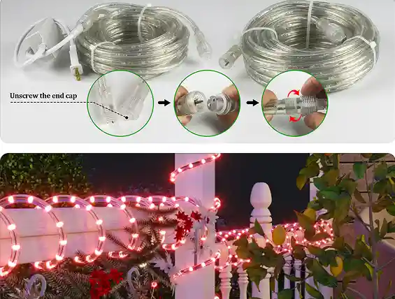 3_8_ Commercial LED Rope Lights with Remote Control Function